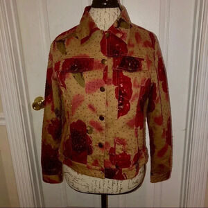 Red jeans jacket